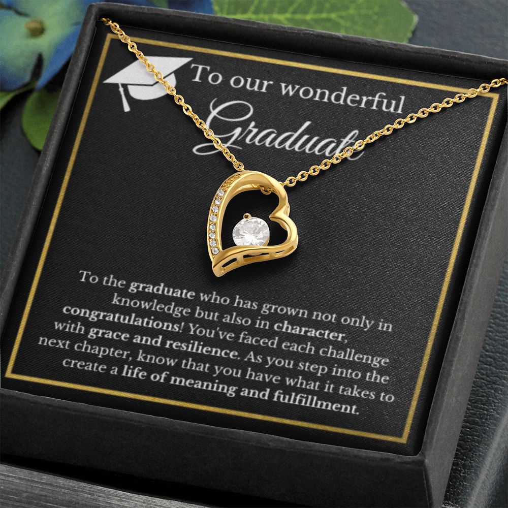 Graduation Gift Necklace, Gold Diamond, Graduation Gifts for Her, High School Graduation Gifts for Her, College Graduation, Class of 2023, Forever Love