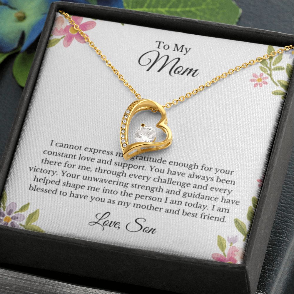 Heart, Groom To Mother Gift, Son To Mother On Wedding Day Necklace, Mother Of The Groom Gift From Son, Mom Wedding Gift, Mother's Day