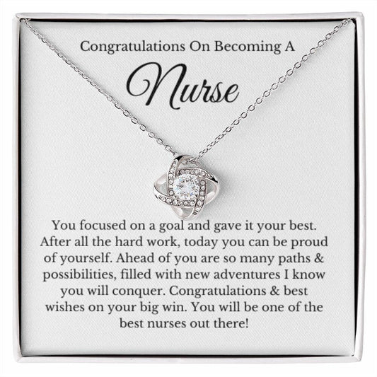 Love Knot, Nurse Graduation Gift, Graduation Gift For Nurse, New Nurse Gift, Future Nurse Gift, Nursing Student Graduation Gift Necklace