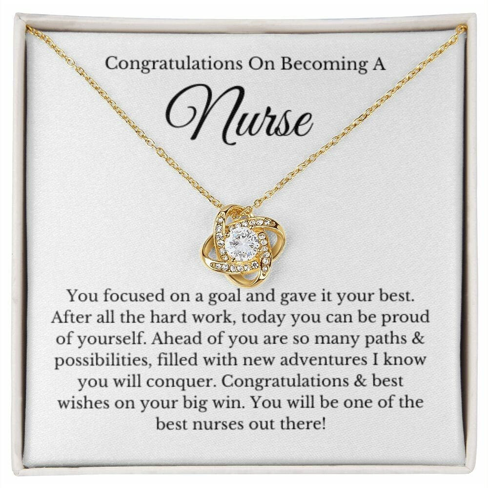 Love Knot, Nurse Graduation Gift, Graduation Gift For Nurse, New Nurse Gift, Future Nurse Gift, Nursing Student Graduation Gift Necklace