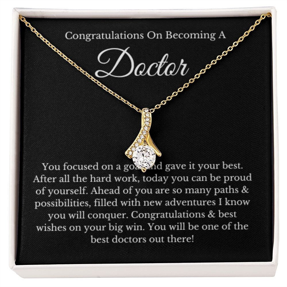 Message Card, Doctor Graduation Gift, Graduation Gift For Medical School, New Doctor Gift, Future Doc Gift, Med Student Grad Gift Jewelry